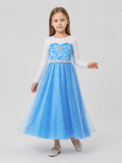 Elsa Princess Dress with Sequins and Tulle Skirt Costume Dresses detail 2