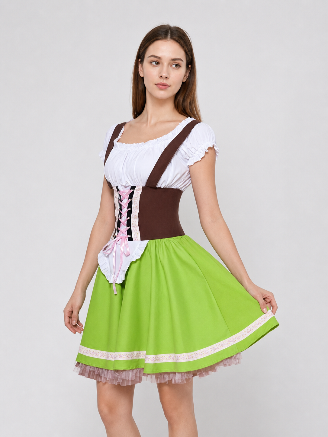 Folk-style dress for stage performances and events