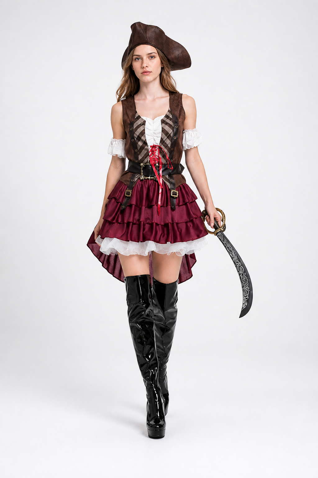 Pirate costume with dress and ruffles for parties Costume Dresses detail 2