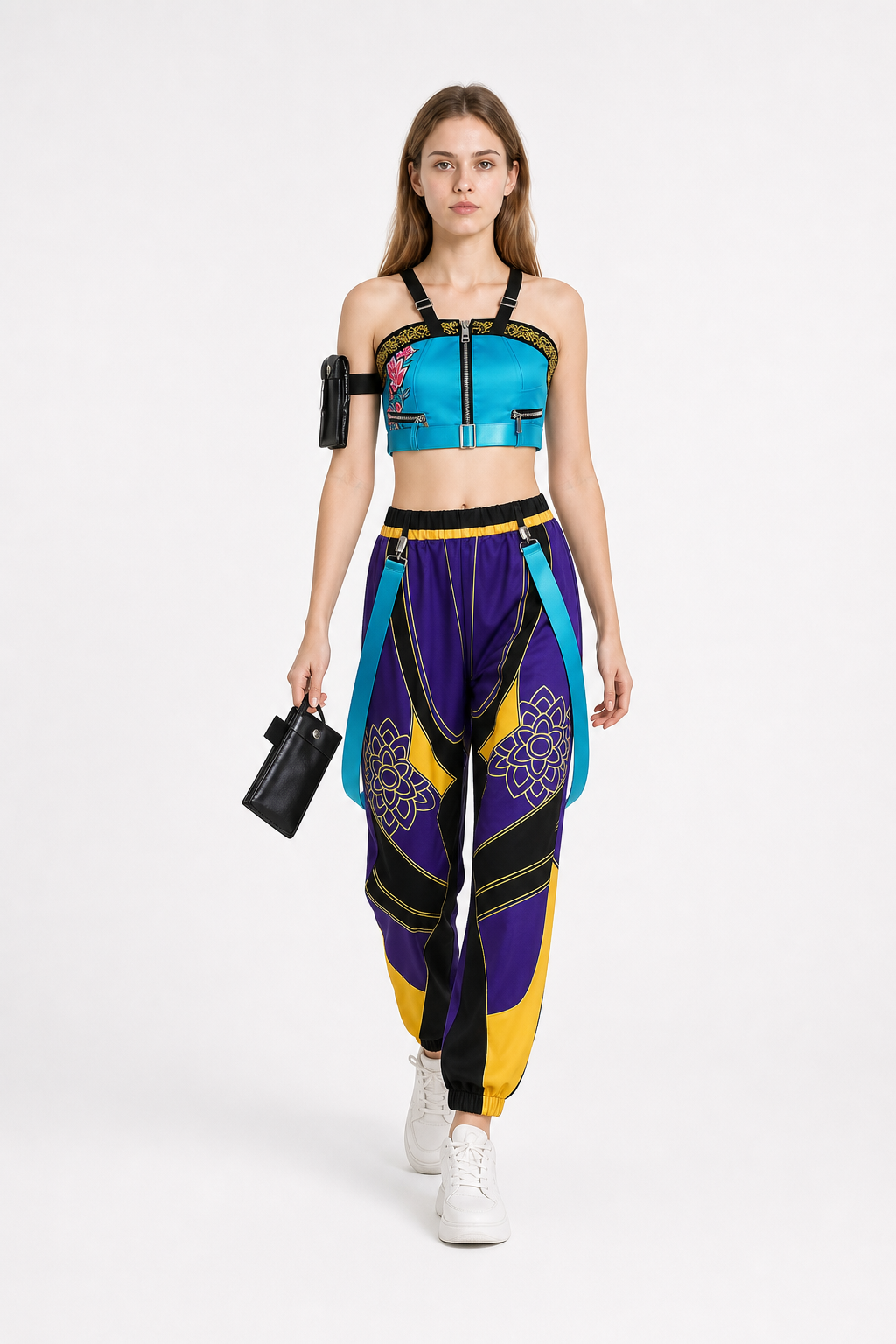 Cosplay Costume: Sleeveless Top, Pants, and Bag Costumes detail 2