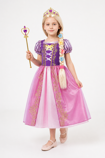 Rapunzel Princess Costume with Dress and Crown Costume Dresses detail 2