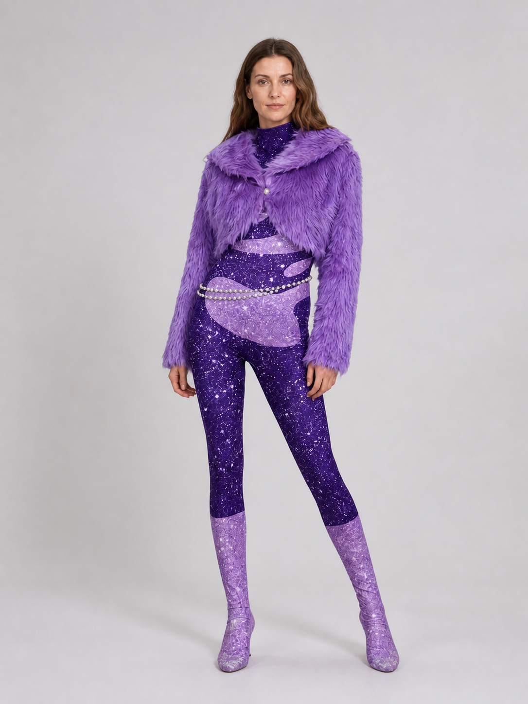 Gazelle (Shakira) Cosplay Costume: Jumpsuit, Jacket, Chain Costumes detail 2