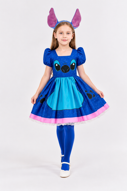 Children's Stitch Costume with Ears for Halloween Costumes detail 2