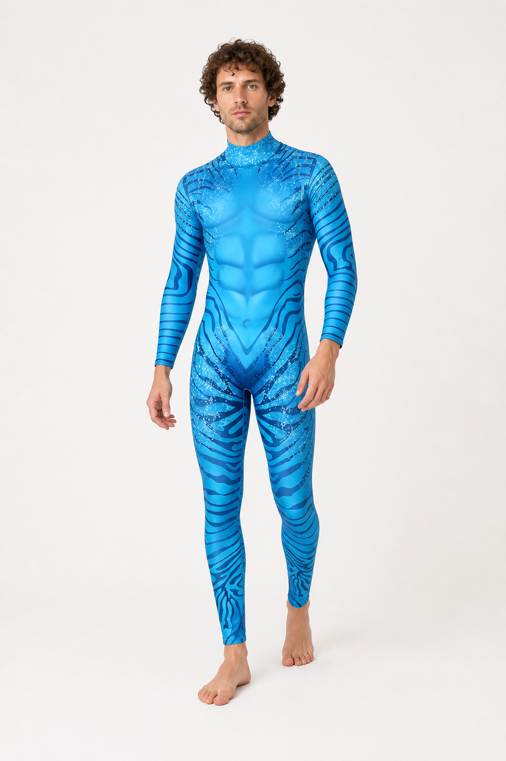 Blue Avatar Cosplay Jumpsuit Costumes detail 2