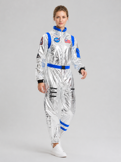 Cosplay astronaut jumpsuit, blue, with a belt Costumes detail 2