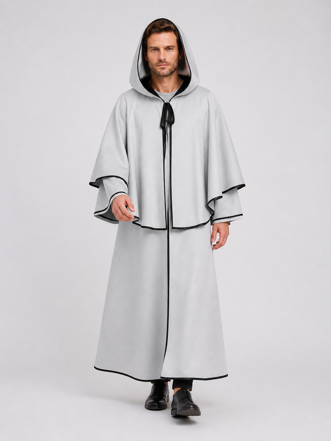 Death Reaper Hooded Cloak for Cosplay, White