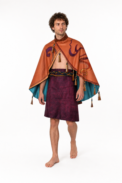Avatar 3 Cosplay Costume with Cape, Apron, and Belt Costume Capes detail