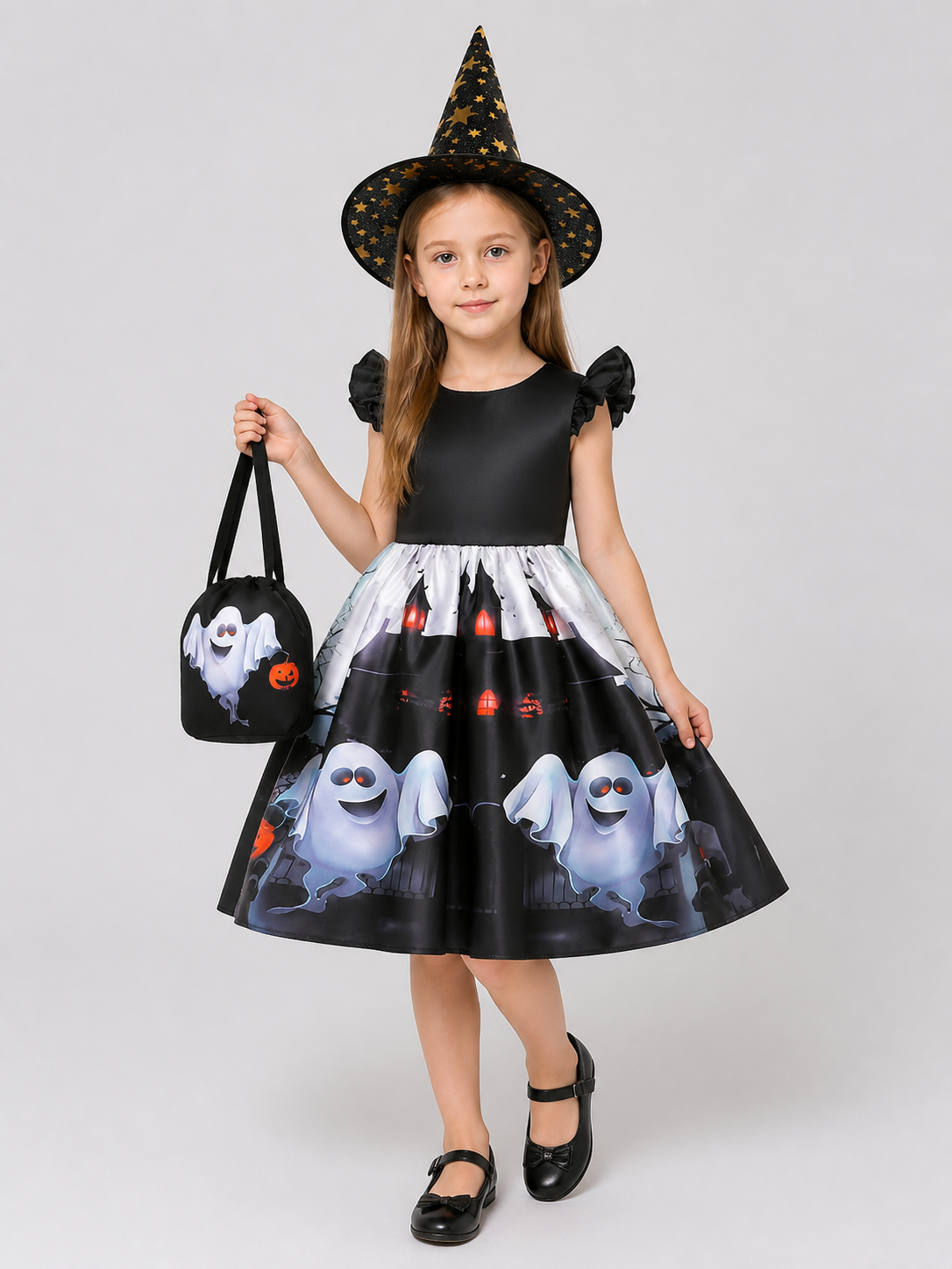 Children’s Halloween Costume: Dress, Hat, and Bag product detail 2