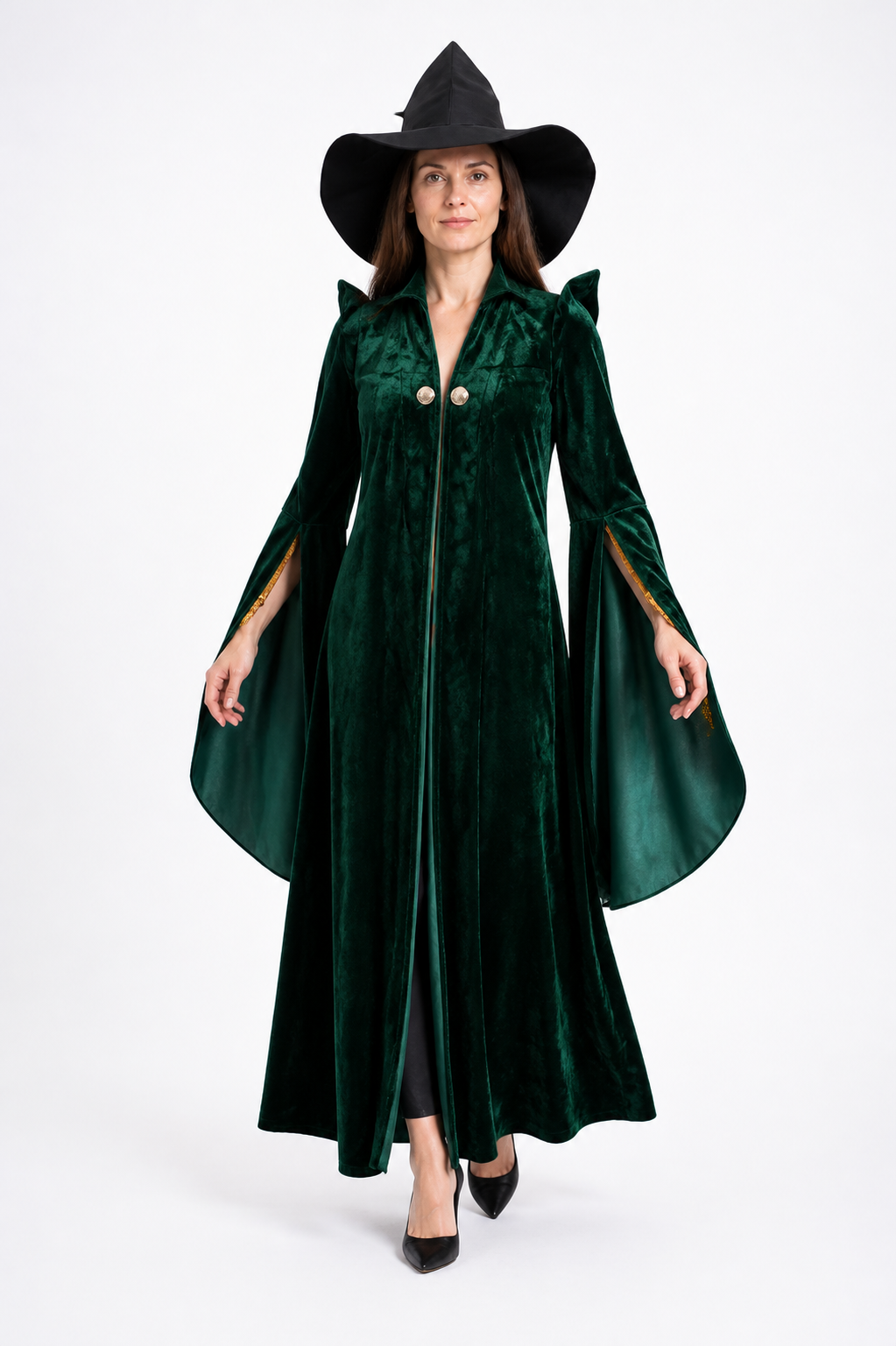 Wizard Costume with Robe and Hat for Halloween Costume Headwear detail 2
