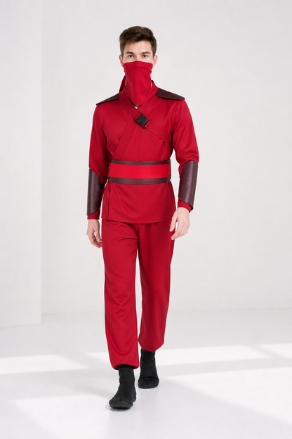 Spider-Man Cosplay Costume, Red, with Accessories on-model alternate view