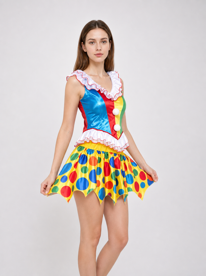 Bright Clown Costume for Parties and Carnivals