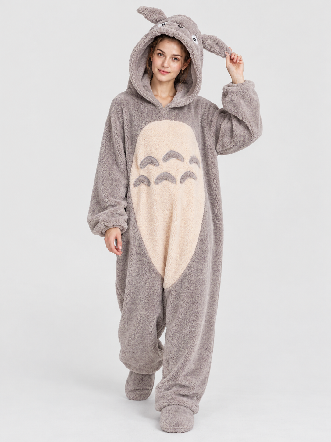 Hooded Home Jumpsuit Pajama with Ears