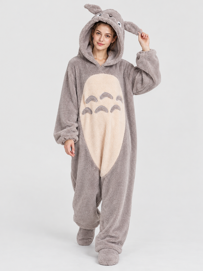 Hooded Home Jumpsuit Pajama with Ears