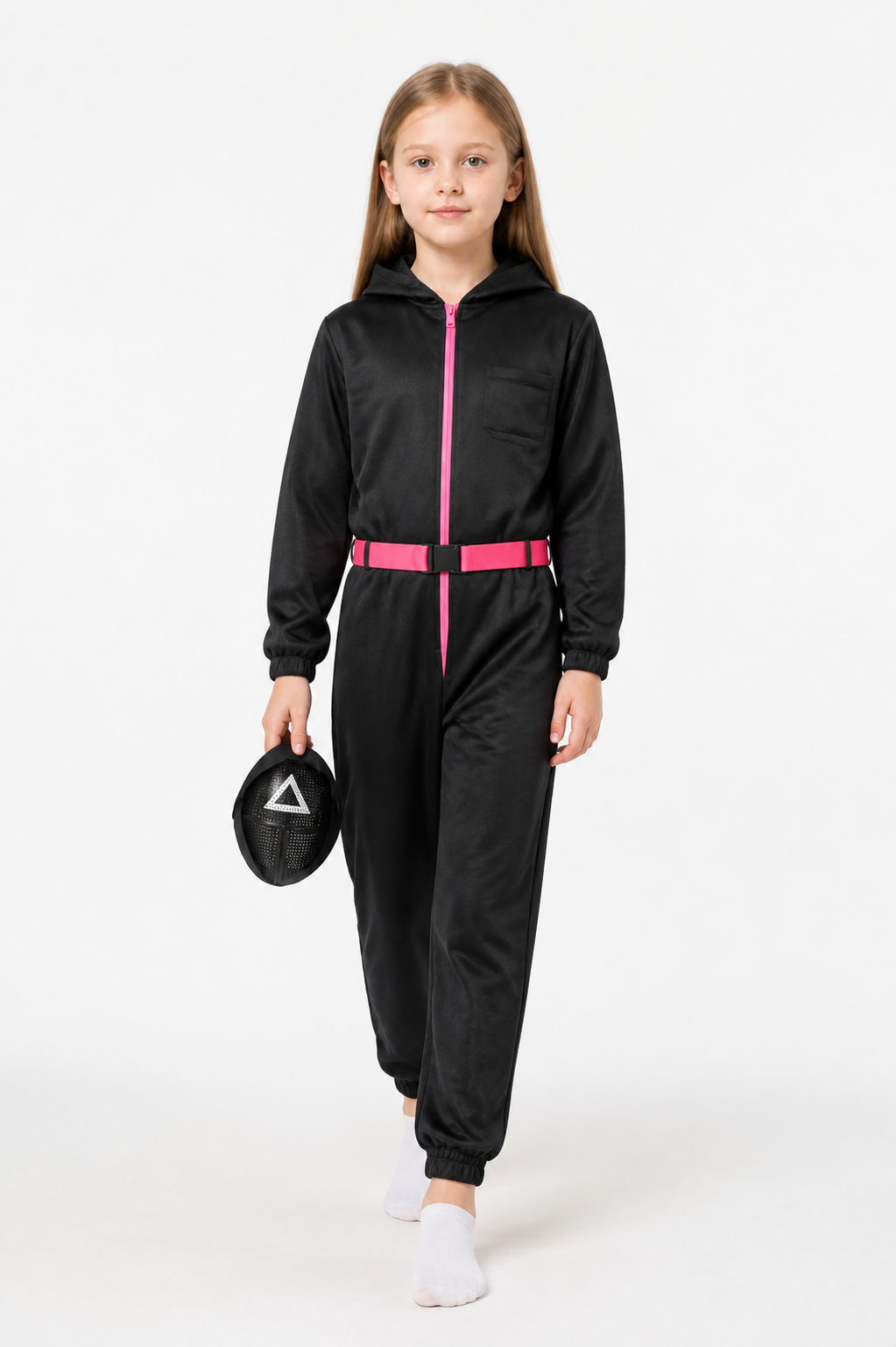 Black Dali Jumpsuit for Halloween Cosplay on-model alternate view