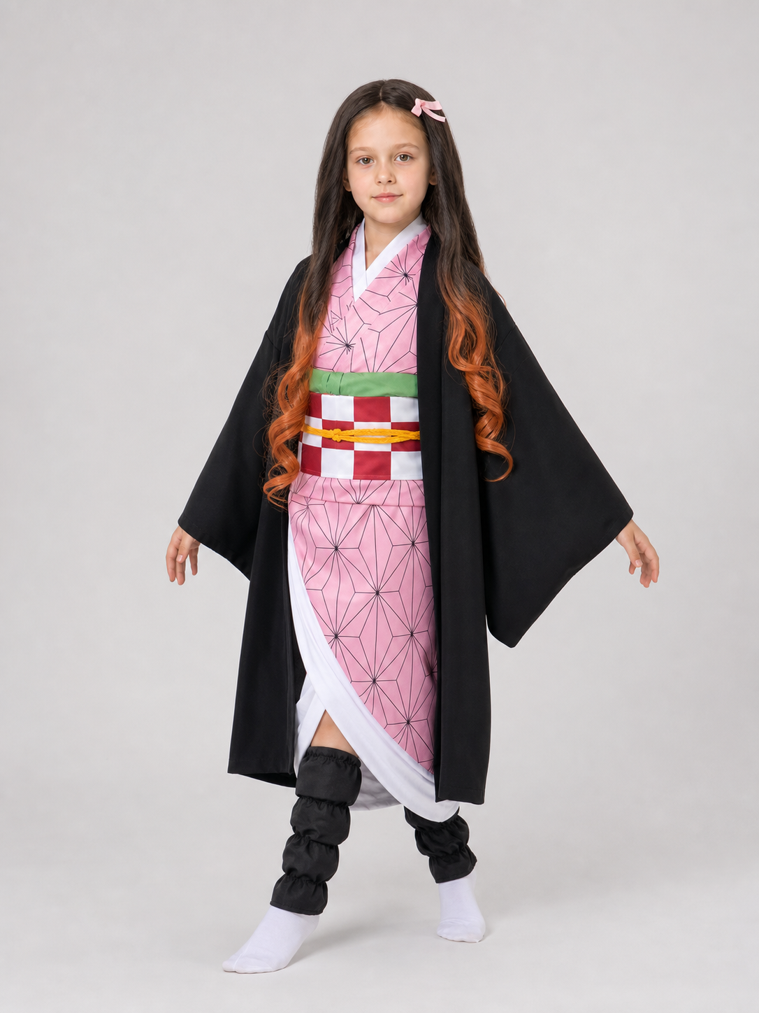 Nezuko Anime Cosplay Costume, Complete Set with Wig Costume Wigs detail 2