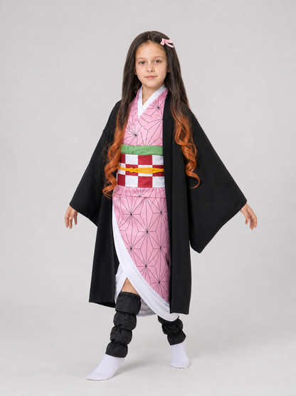 Nezuko Anime Cosplay Costume, Complete Set with Wig Costume Wigs detail 2