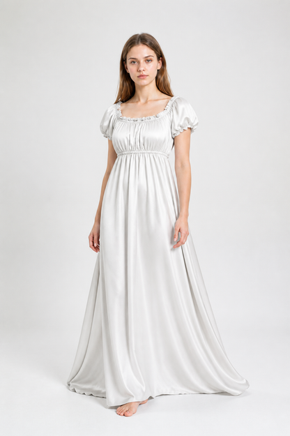 Long White Ball Gown for Cosplay Costume Dresses detail 2