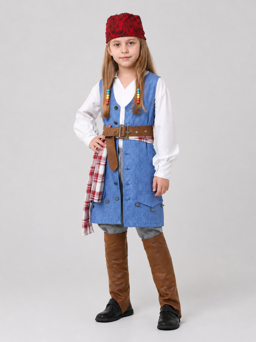 Caribbean Pirate Captain Costume for Halloween, S–XXL product detail 2