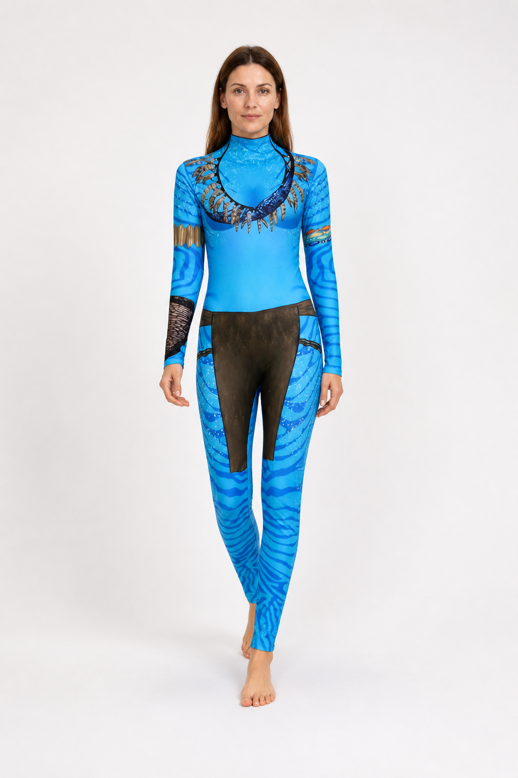 One-Piece Long-Sleeve Avatar Jumpsuit for Cosplay Costumes detail 2