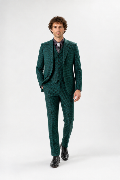 The Riddler Gotham Cosplay Three-Piece Suit Costumes detail 2