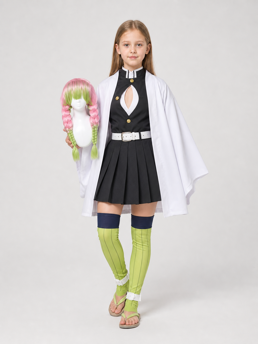 Shinobu Cosplay Costume from the Anime with Cape and Wig Costume Capes detail 2