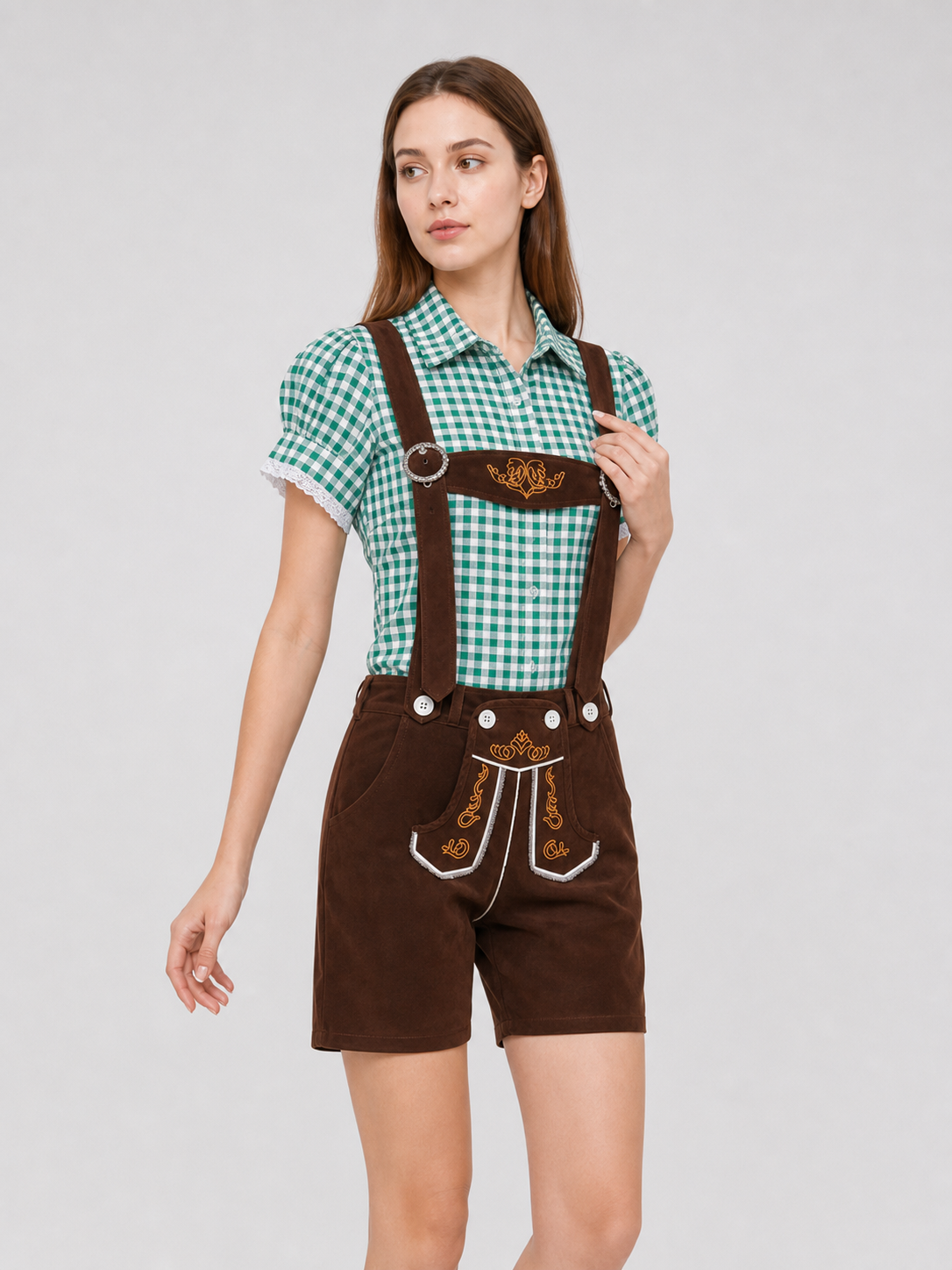 Shirt and Suspender Shorts Set