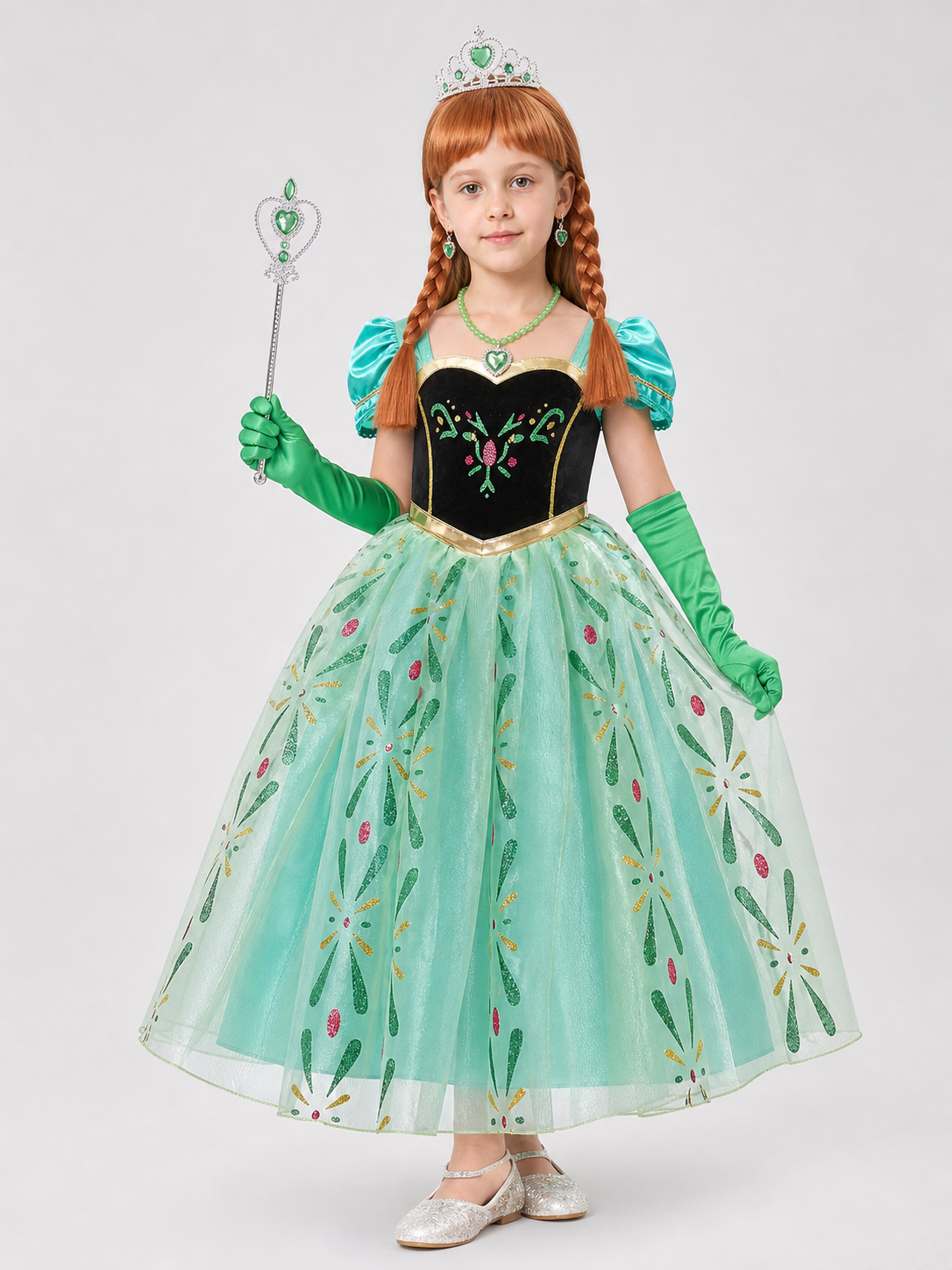 Elsa Costume for Children: Dress, Wig, Crown Costume Dresses detail 2