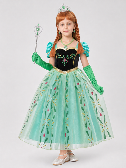 Elsa Costume for Children: Dress, Wig, Crown Costume Dresses detail 2