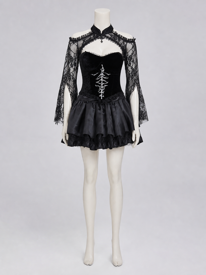Gothic Lace Halloween Cosplay Dress Costume Dresses detail