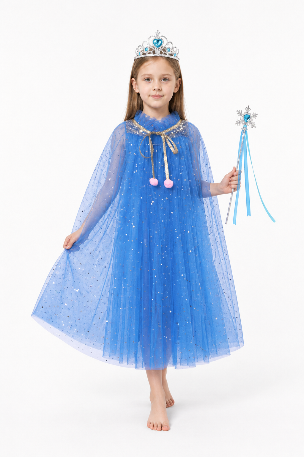 Children's Halloween Cape with Stars and Crown Costume Capes detail 2