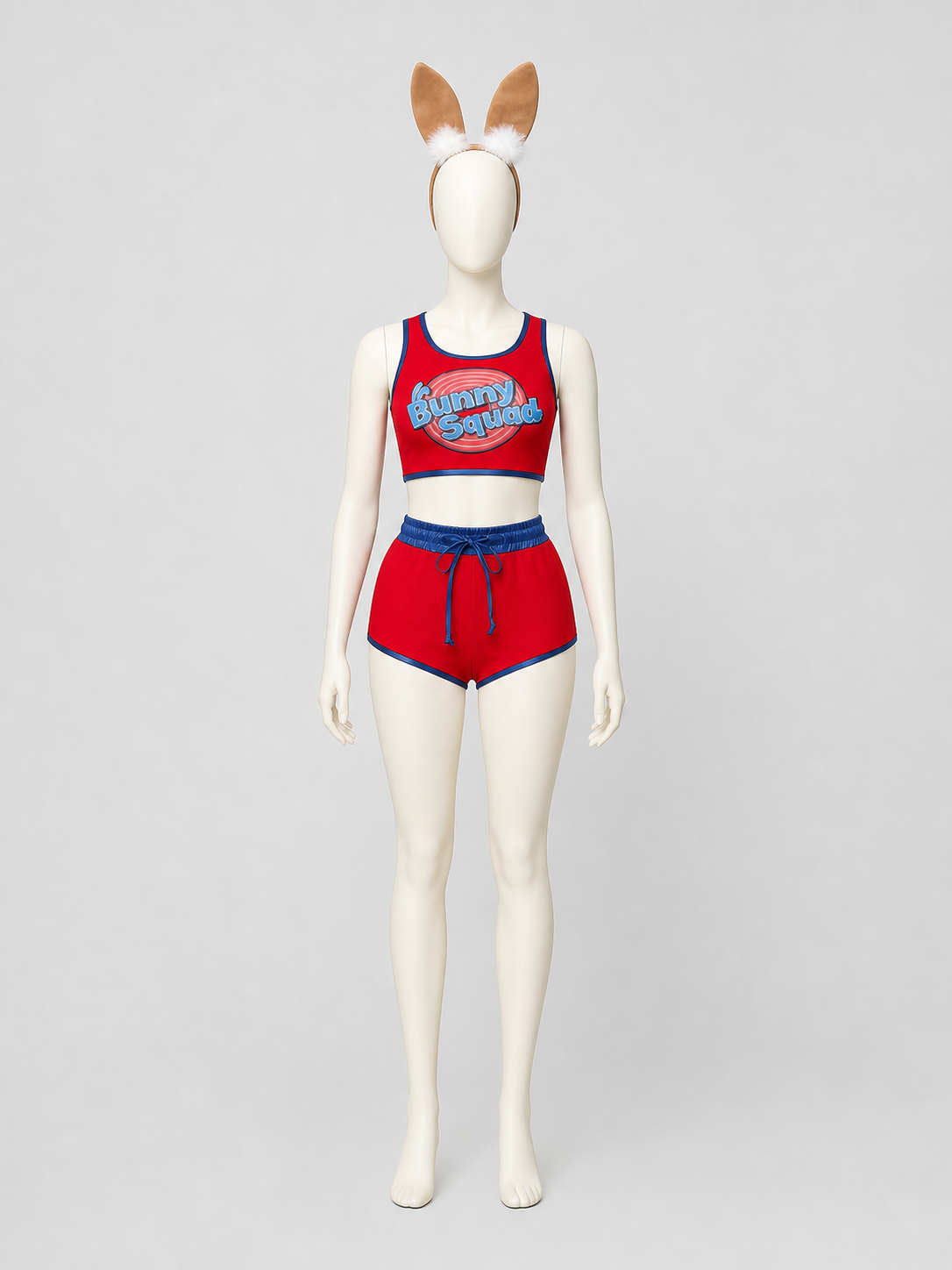 Stage Costume with Ears: Top, Shorts, and Headband Costume Headwear detail 2