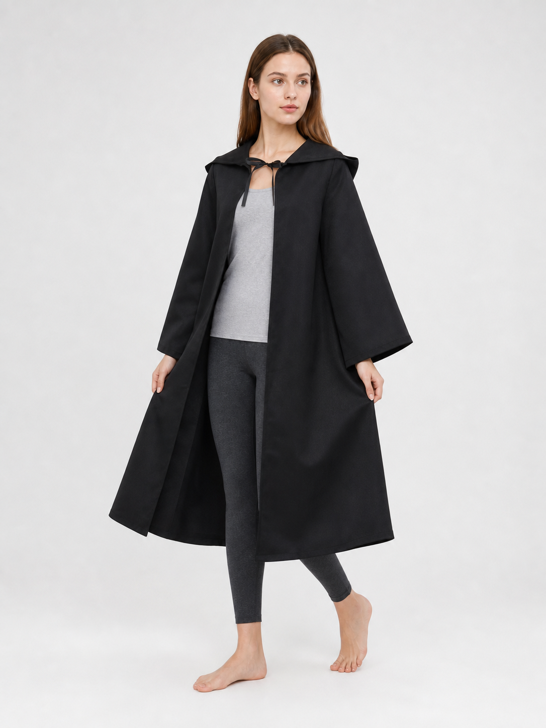 Black Costume Cloak with Hood for Cosplay