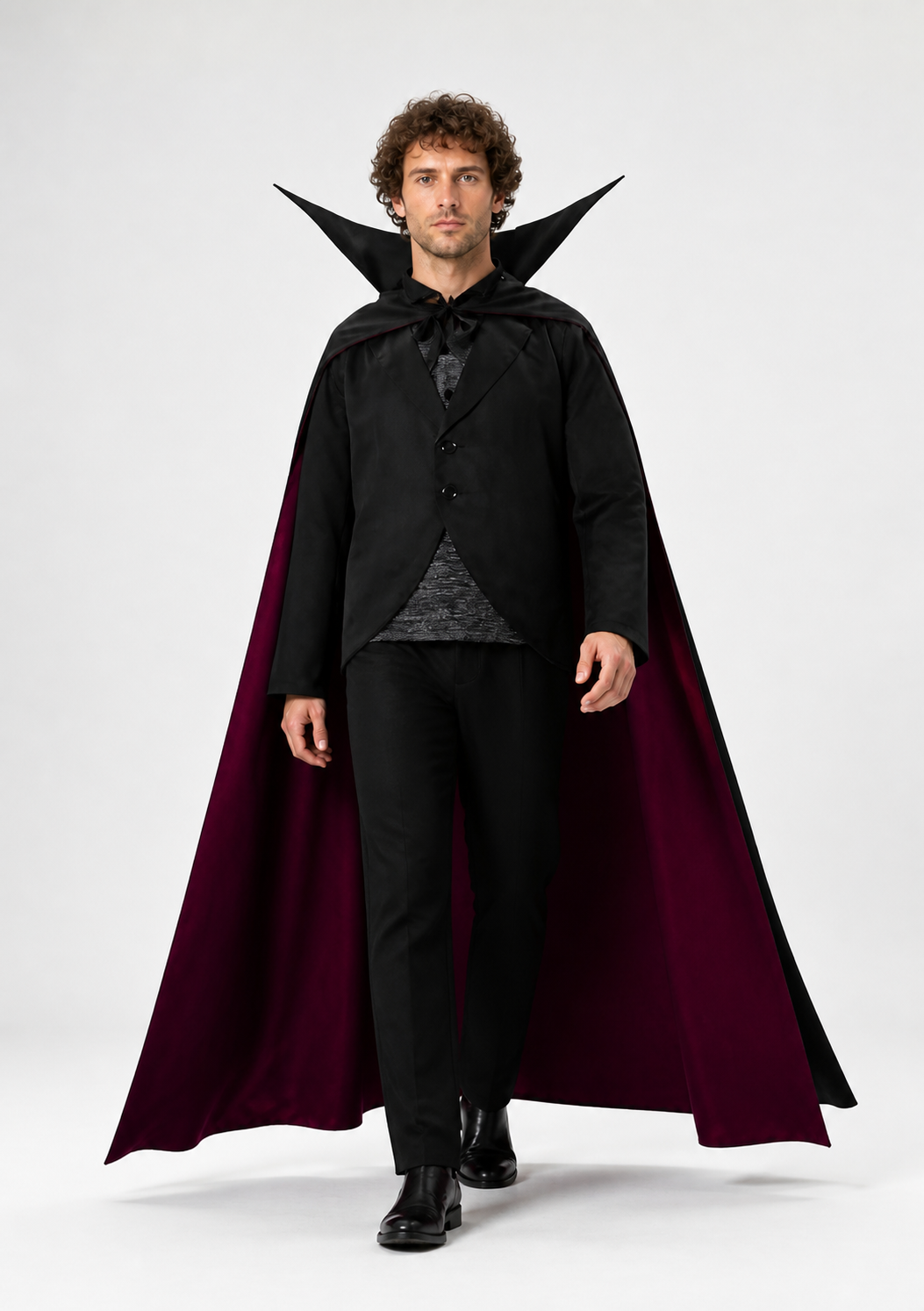 Vampire Costume with Cloak and Pants Costume Capes detail 2