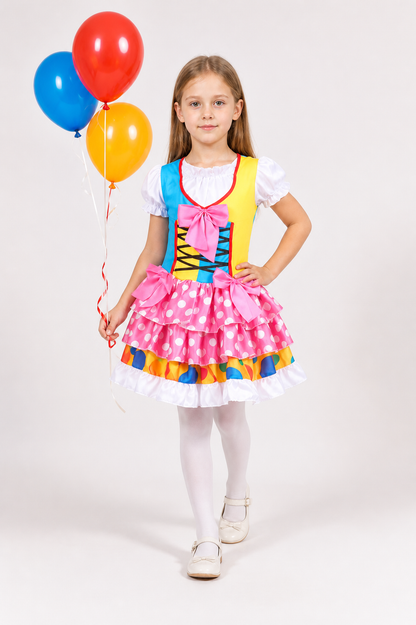 Clown Costume with Pink Polka Dots and a Full Skirt Costumes detail 2