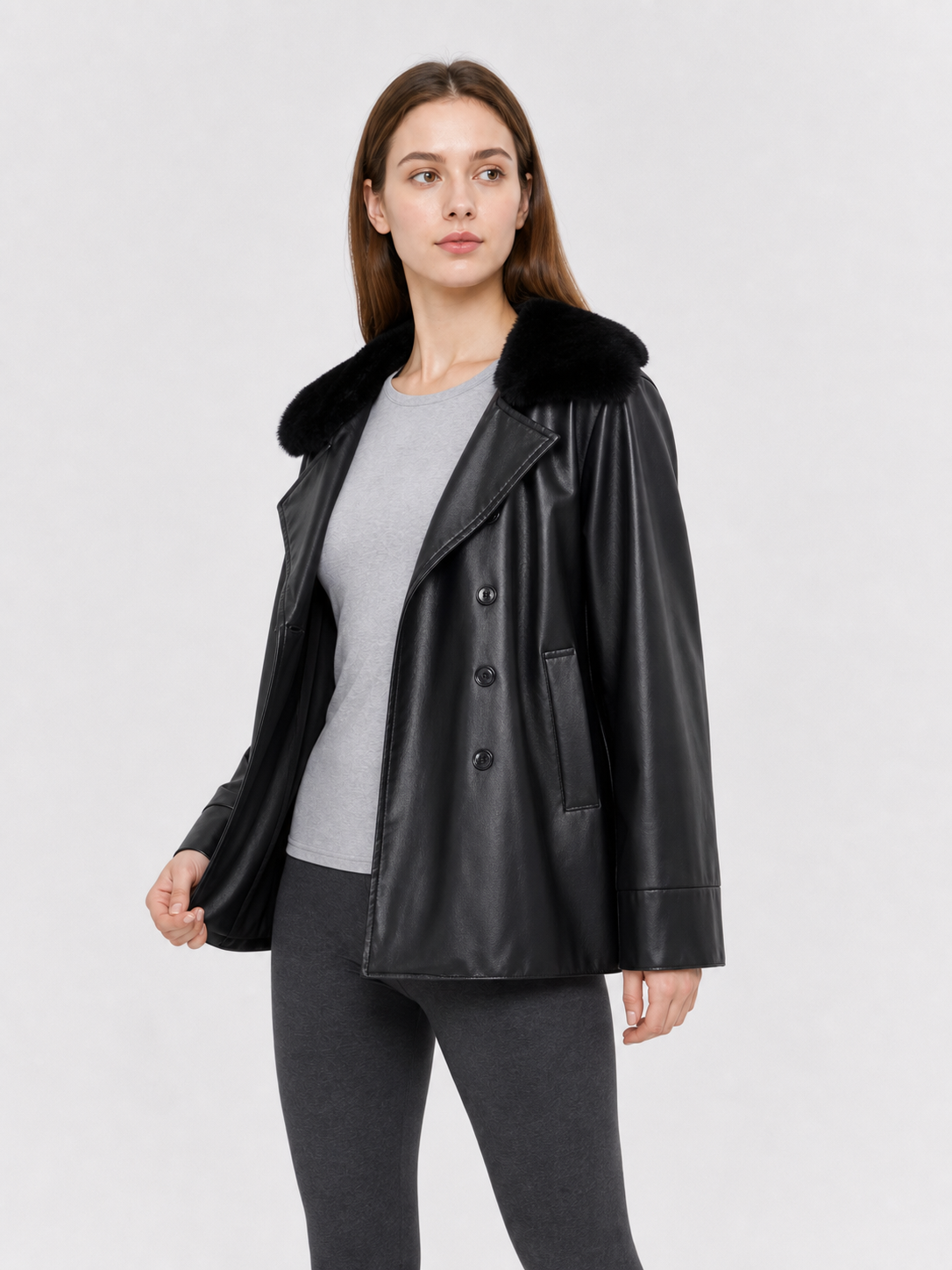 Black Resident Evil 9 Leon Cosplay Jacket