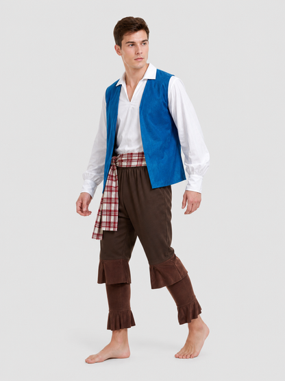 Pirate Costume with Vest, Shirt, Pants, and Hat