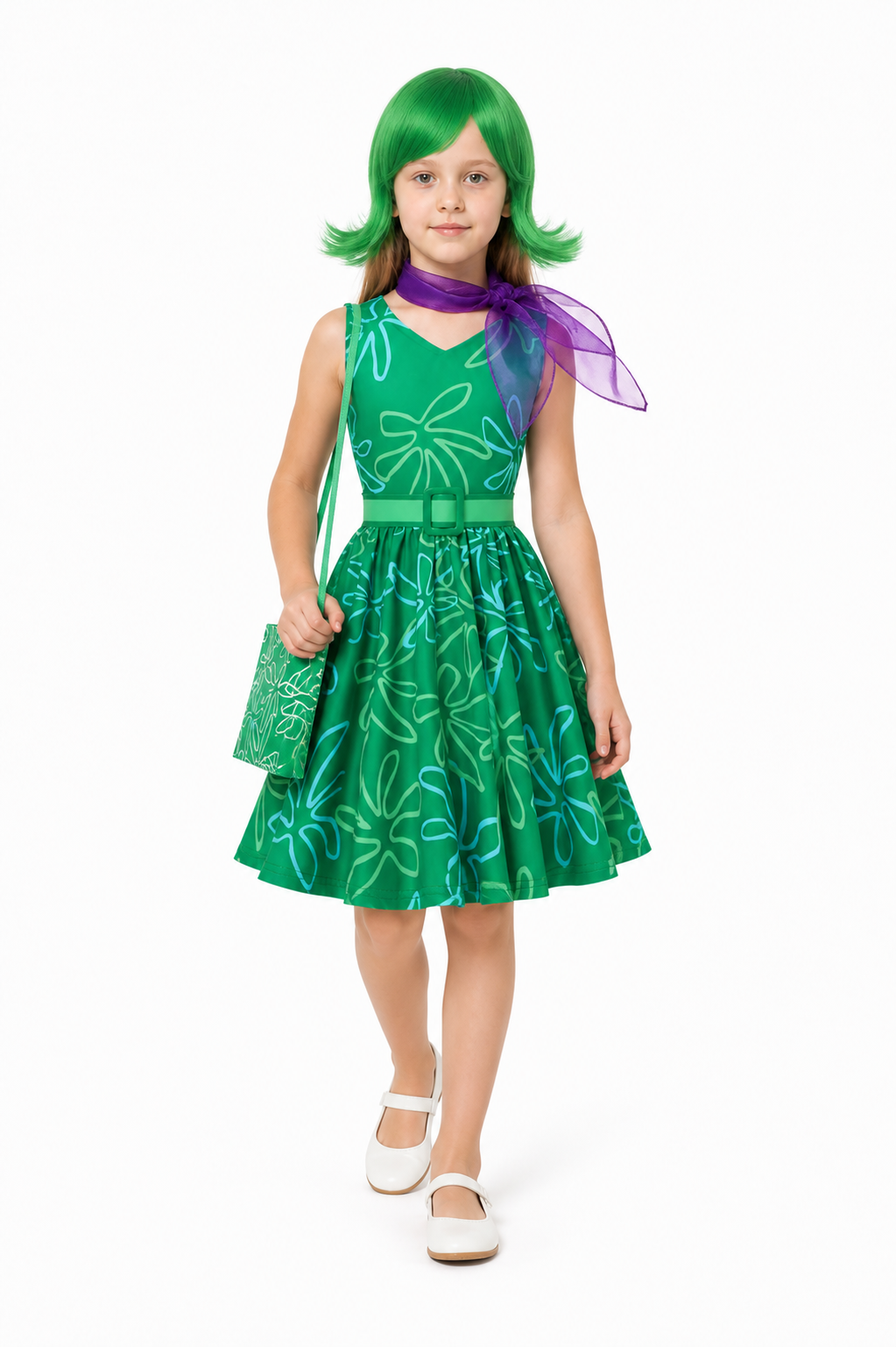 Children’s Sadness Carnival Costume with Dress and Wig product detail 2