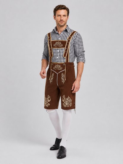 Bavarian Shorts with Suspenders and Gold Embroidery product detail 2