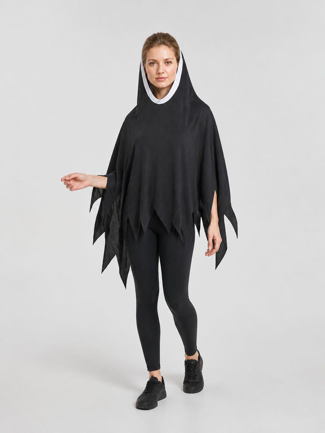 Halloween Nun Costume with Hood and Ragged Edges Costumes detail 2