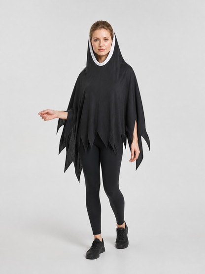 Halloween Nun Costume with Hood and Ragged Edges Costumes detail 2