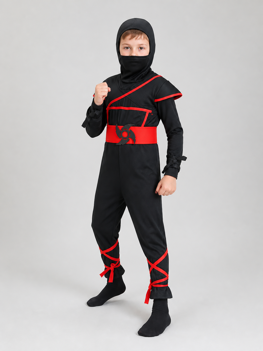 Naruto Ninja Cosplay Costume, Black and Red Jumpsuit Costumes detail 2
