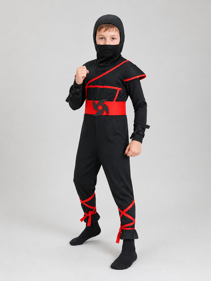 Naruto Ninja Cosplay Costume, Black and Red Jumpsuit Costumes detail 2
