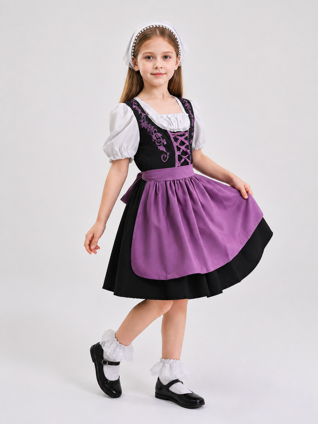 Children’s Traditional Dress with Apron and Full Skirt