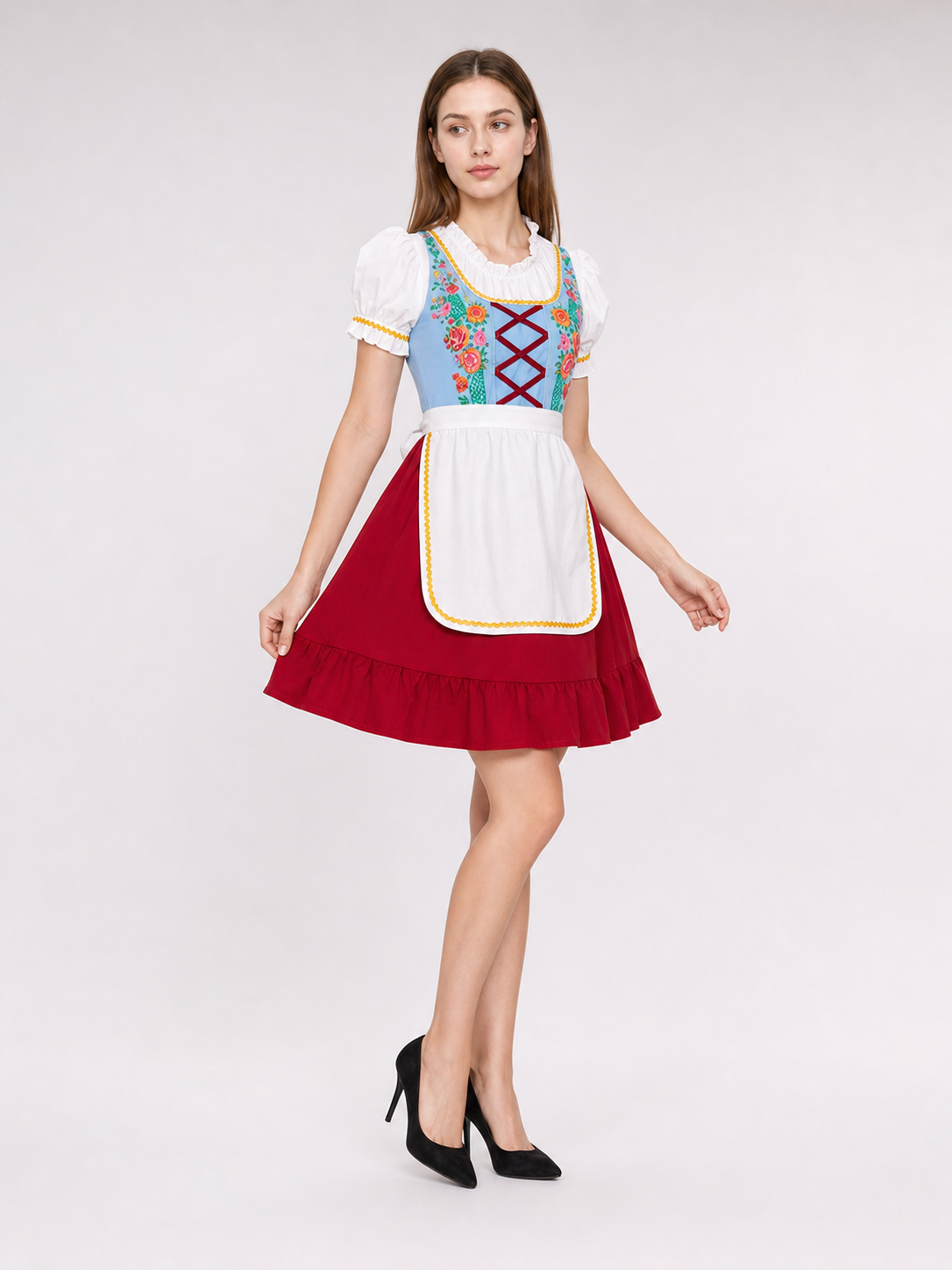 Oktoberfest-Style Folk Costume with Apron