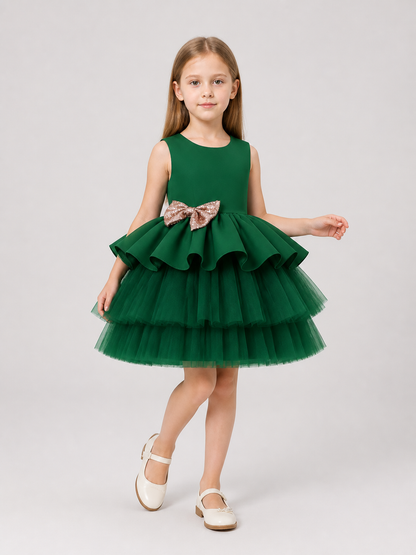 Sleeveless Princess Dress with Full Skirt and Bow Costume Dresses detail 2
