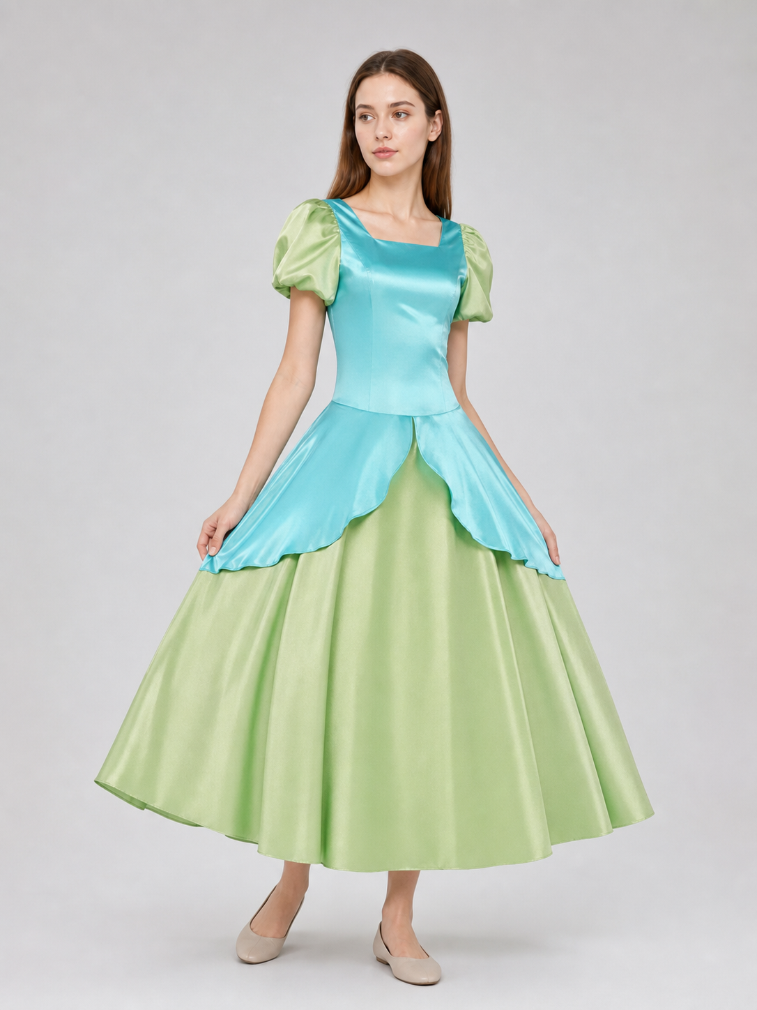 Cinderella Cosplay Costume: Dress with Bow and Headband
