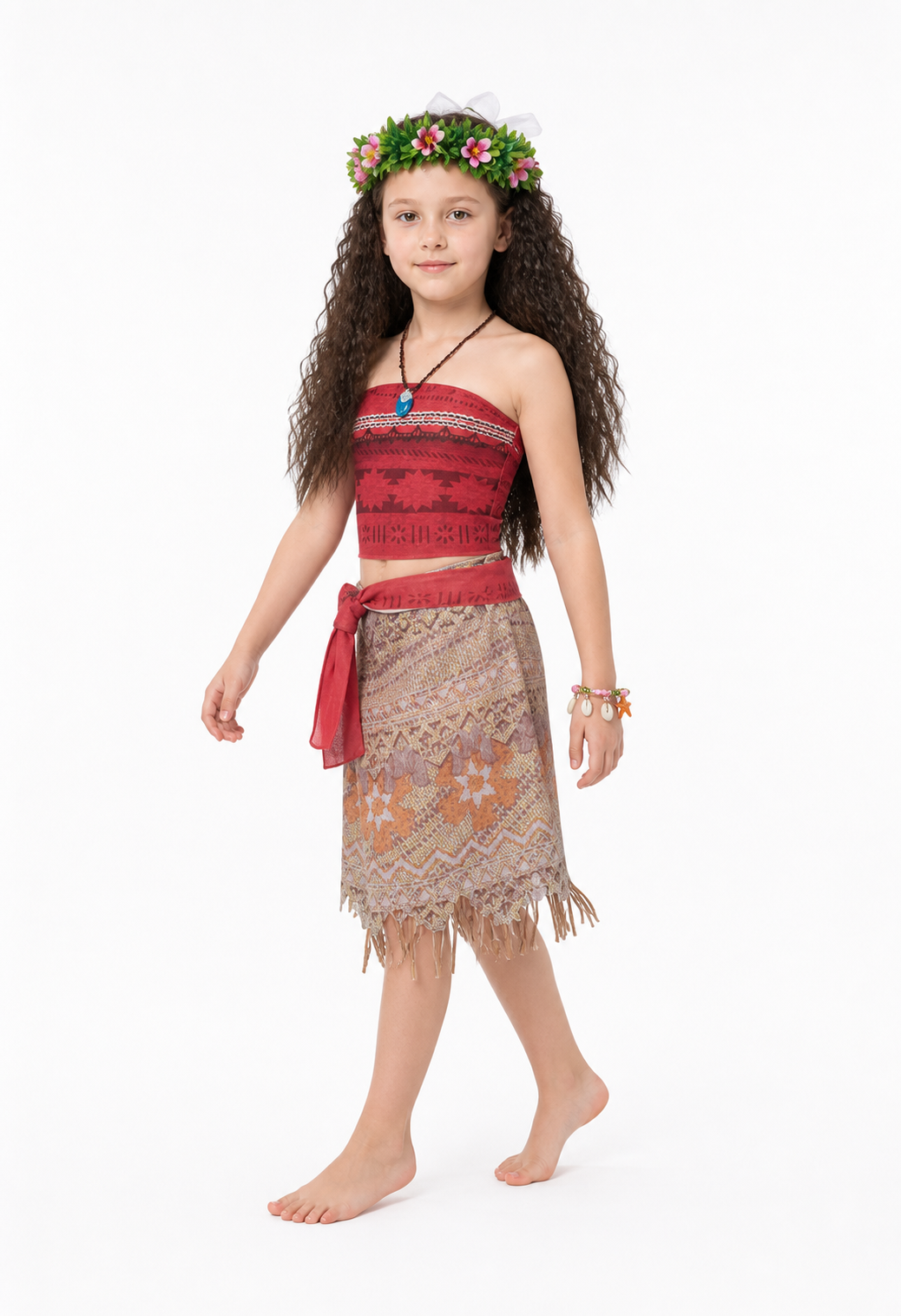 Moana Costume with Wig and Skirt Costume Wigs detail 2