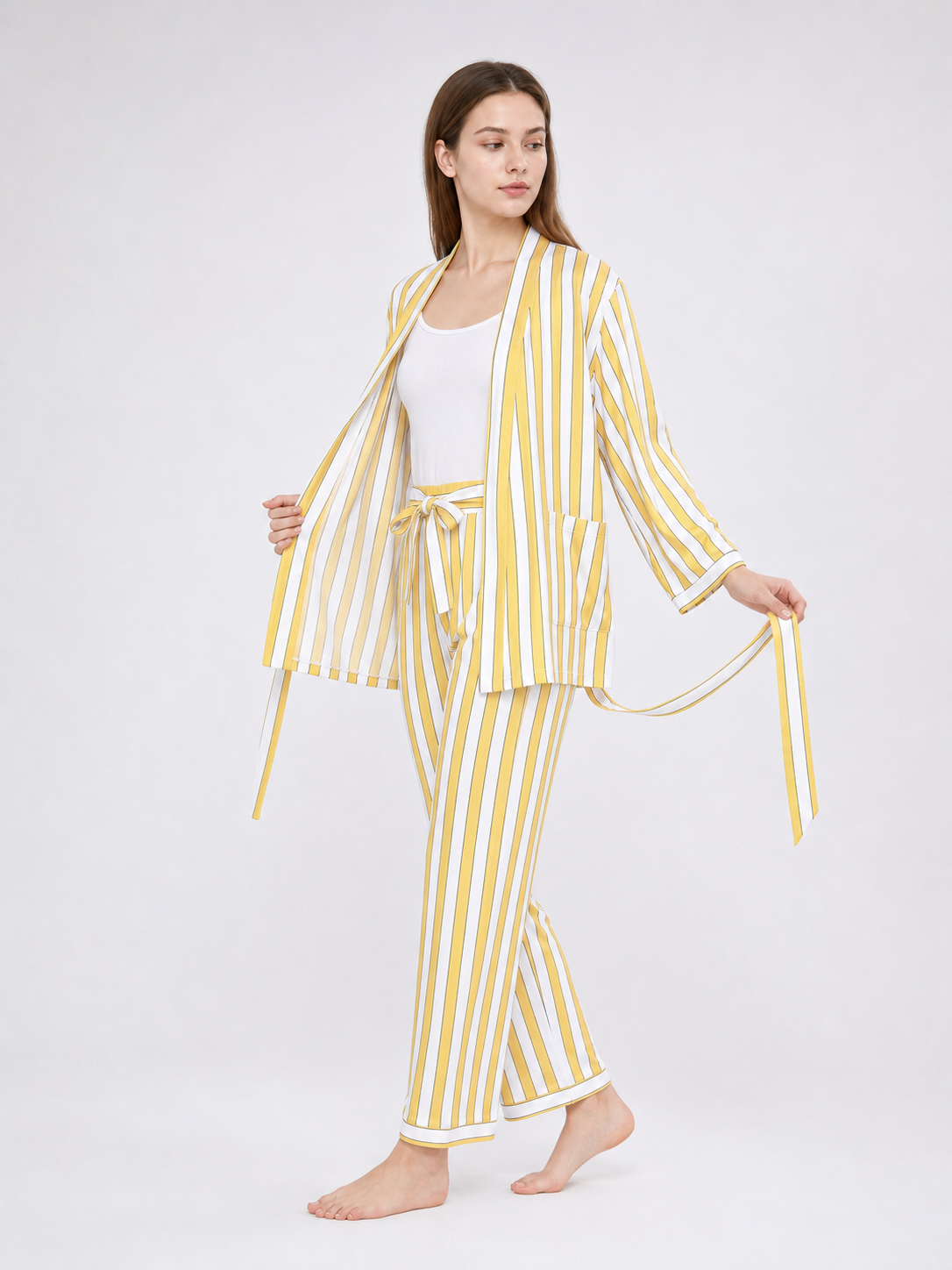 Sanji Cosplay Costume from One Piece — Striped Jacket