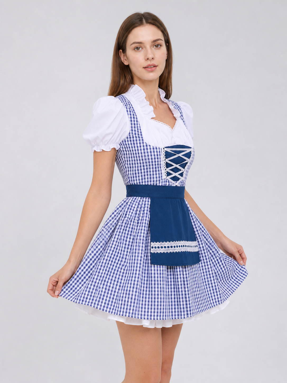 Bavarian-Style Costume Dress with Apron