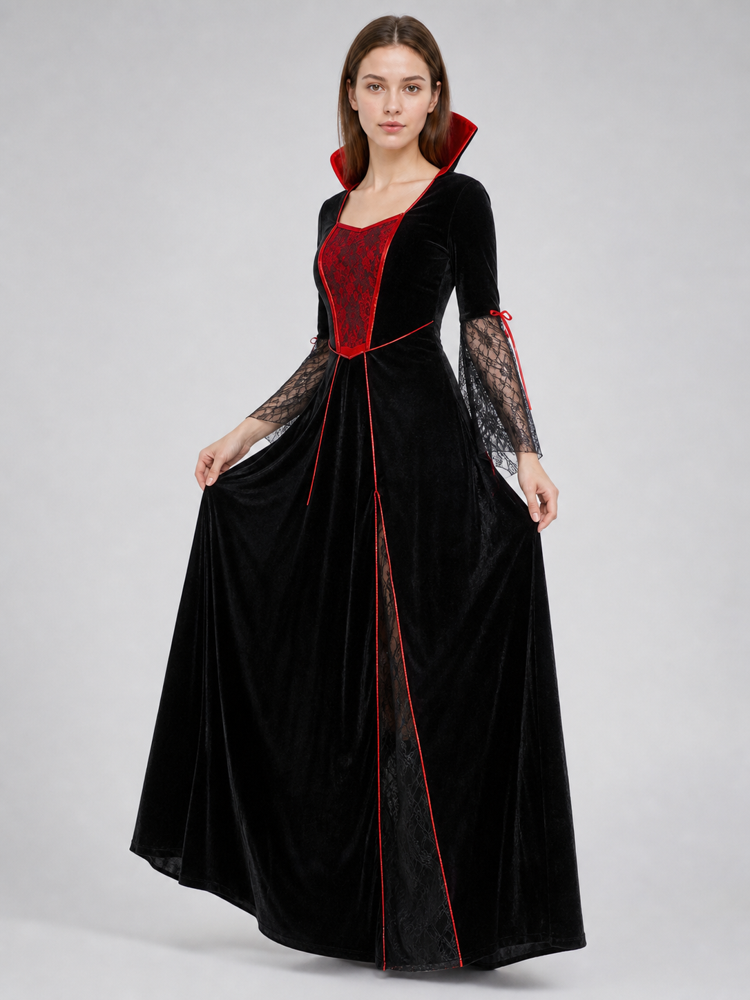 Gothic-Style Halloween Costume Dress